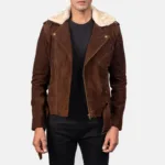 Furton Mocha Suede Biker Jacket