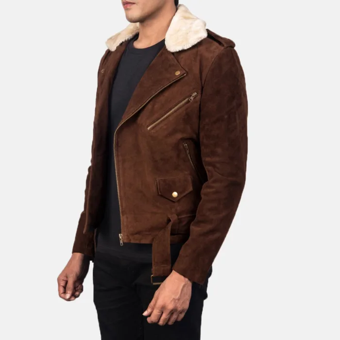 Furton Mocha Suede Biker Jacket 2