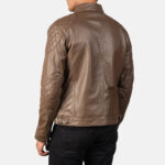 Gatsby Mocha Leather Biker Jacket 5