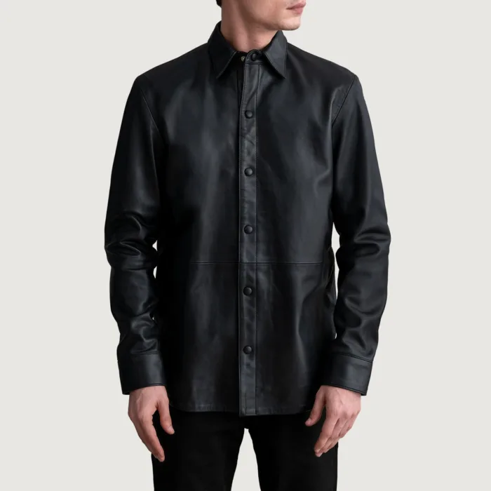 Haven Black Leather Shirt 3