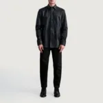 Haven Black Leather Shirt 4