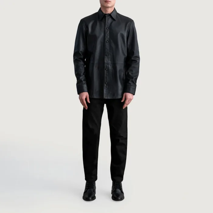 Haven Black Leather Shirt 4