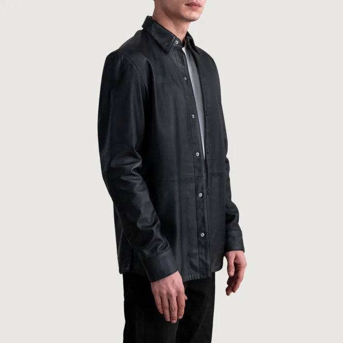 Haven Black Leather Shirt 2