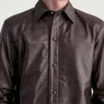 Haven Brown Leather Shirt 5
