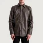 Haven Brown Leather Shirt 3