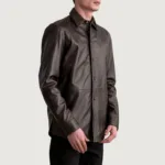Haven Brown Leather Shirt 2