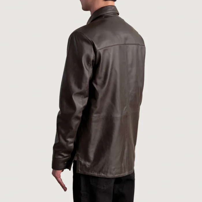 Haven Brown Leather Shirt 6