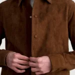 Haven Brown Suede Leather Shirt 5