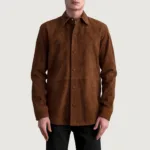 Haven Brown Suede Leather Shirt 3