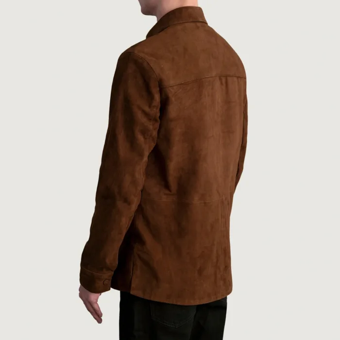 Haven Brown Suede Leather Shirt 6