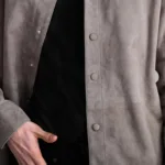 Haven Grey Suede Leather Shirt 5