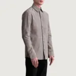 Haven Grey Suede Leather Shirt 2