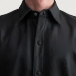 Haven Matte Black Leather Shirt 5