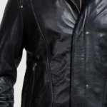 Highschool Black Hooded Leather Jacket 6