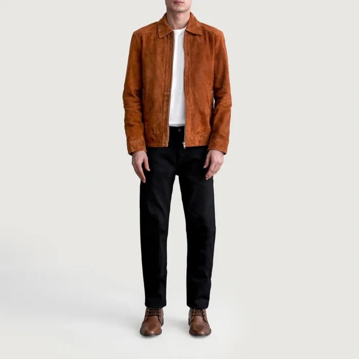Inferno Brown Suede Leather Jacket 4