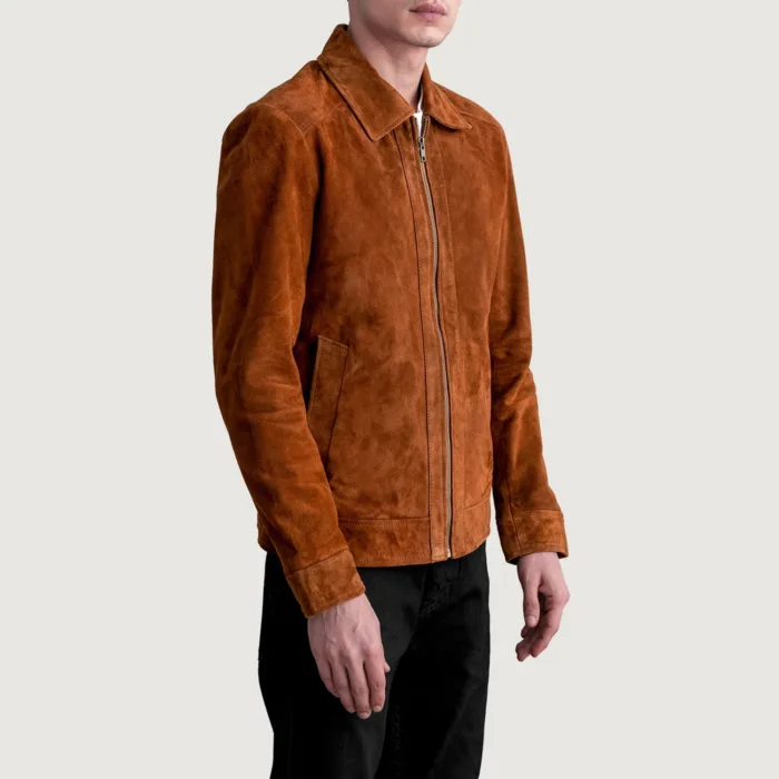 Inferno Brown Suede Leather Jacket 2