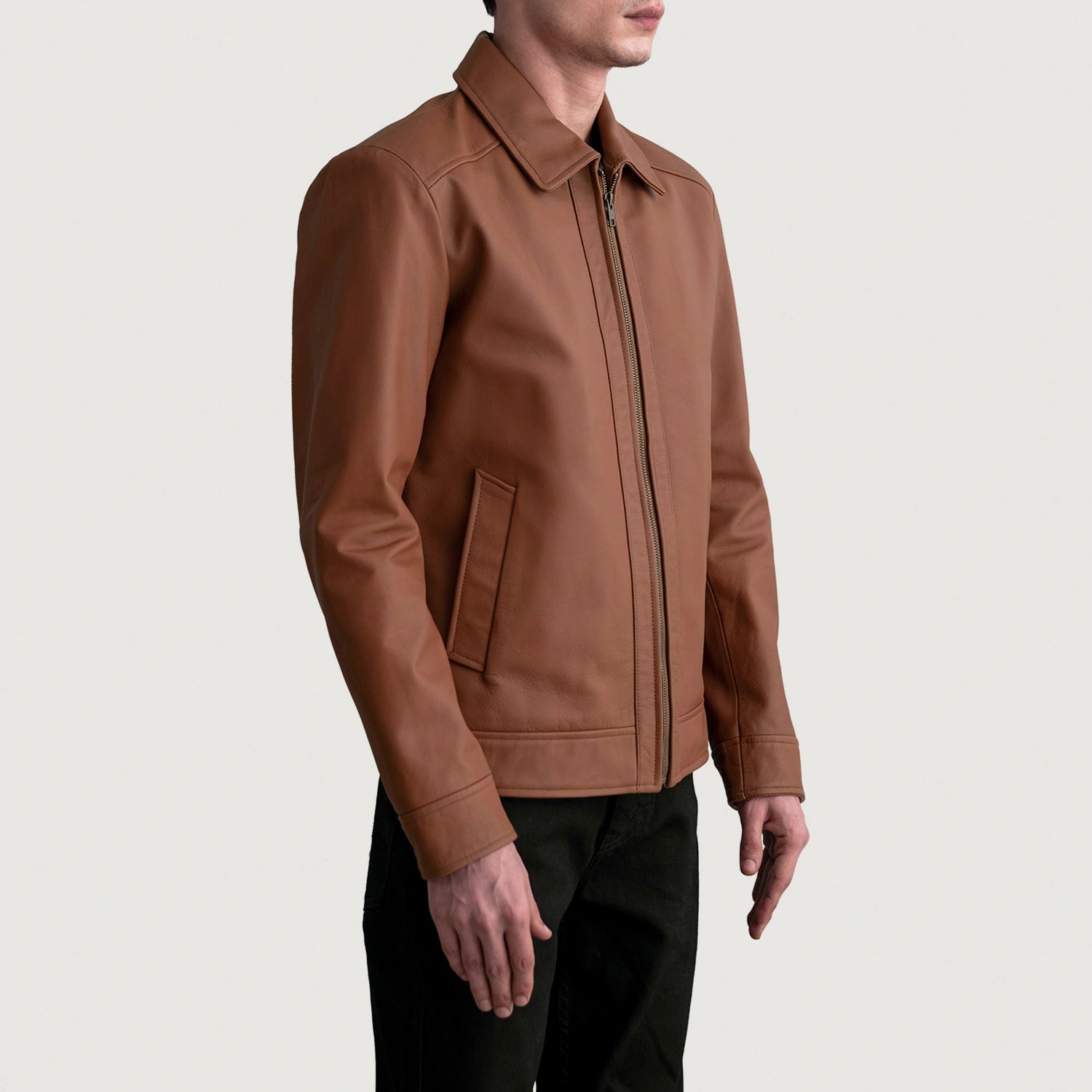 Inferno Matte Brown Leather Jacket 2