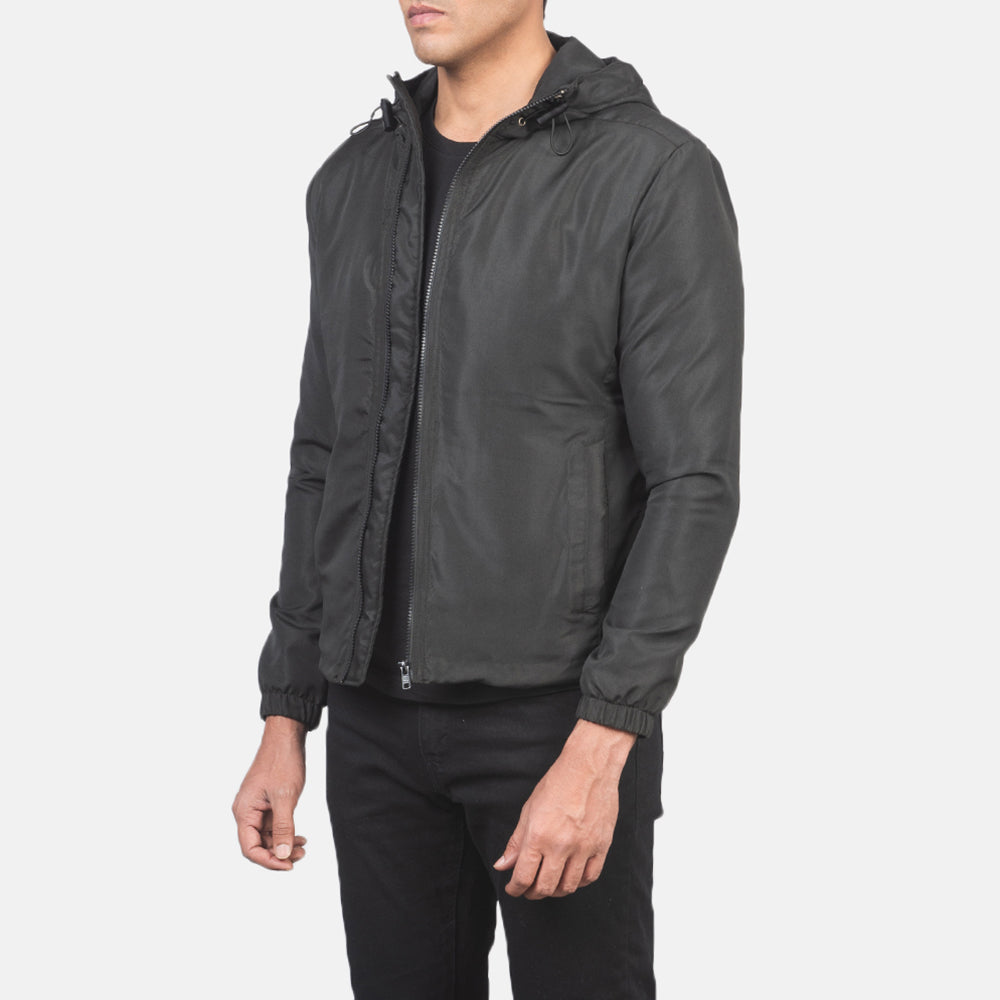 Jimmy Black Hooded Windbreaker Jacket 2