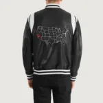 Liberte California Black Leather Varsity Jacket 5