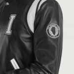 Liberte Illinois Black Leather Varsity Jacket 6