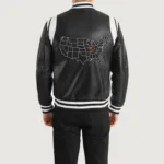 Liberte Illinois Black Leather Varsity Jacket 5