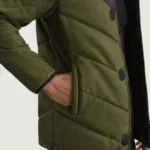 Luka Black & Green Hooded Puffer Jacket 6