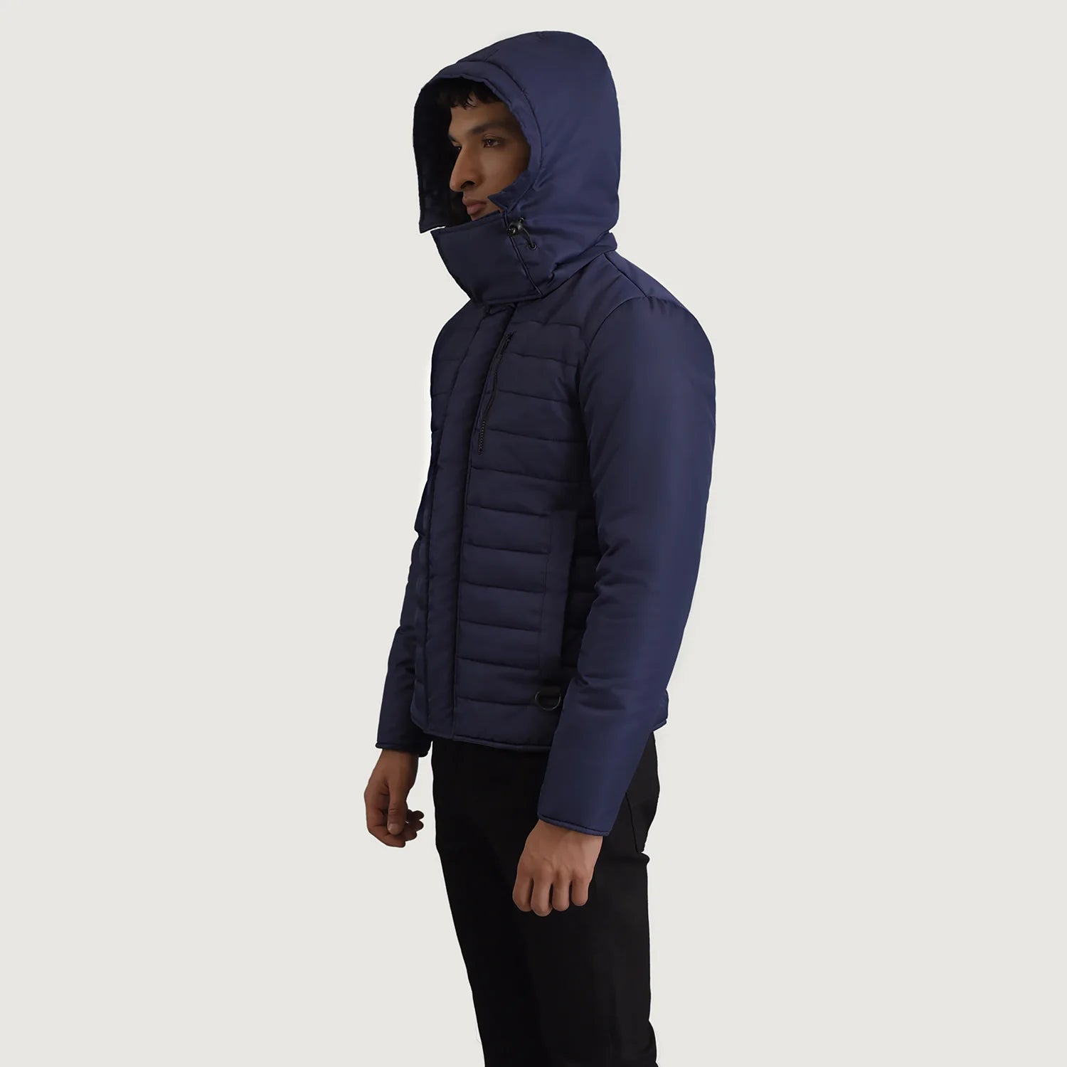 Malcolm Blue Hooded Puffer Jacket 2