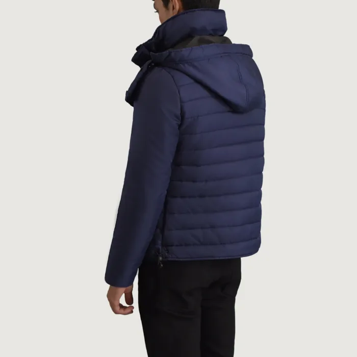 Malcolm Blue Hooded Puffer Jacket 5