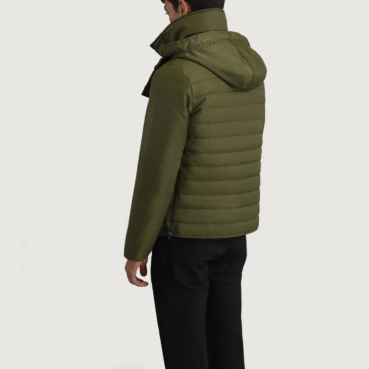 Malcolm Green Hooded Puffer Jacket 2