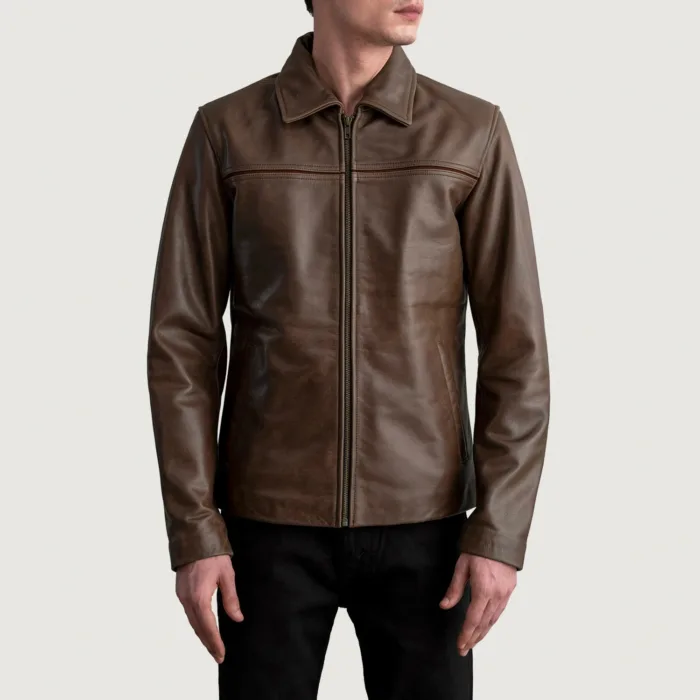 Mystical Pullup Brown Leather Jacket 3