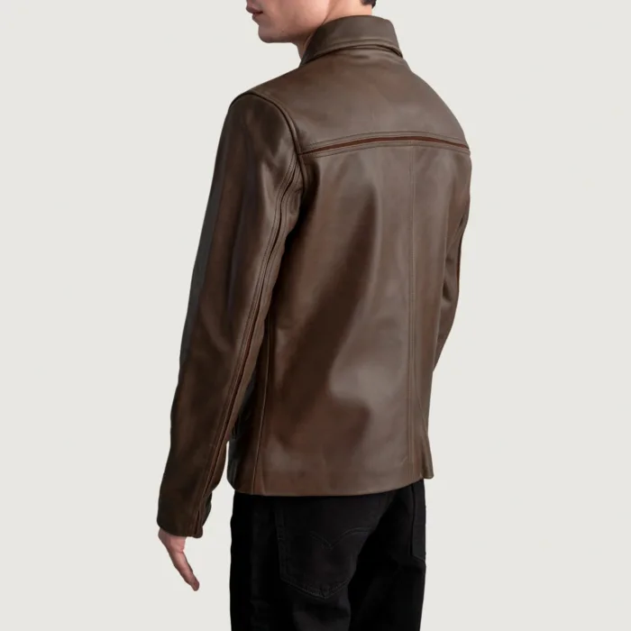 Mystical Pullup Brown Leather Jacket 6