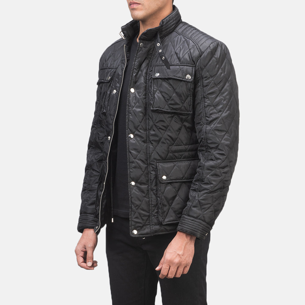 Nelson Quilted Black Windbreaker Jacket 2