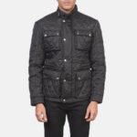 Nelson Quilted Black Windbreaker Jacket 4