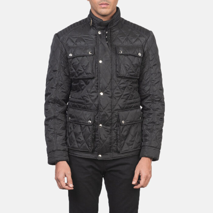 Nelson Quilted Black Windbreaker Jacket 4