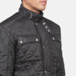 Nelson Quilted Black Windbreaker Jacket 6
