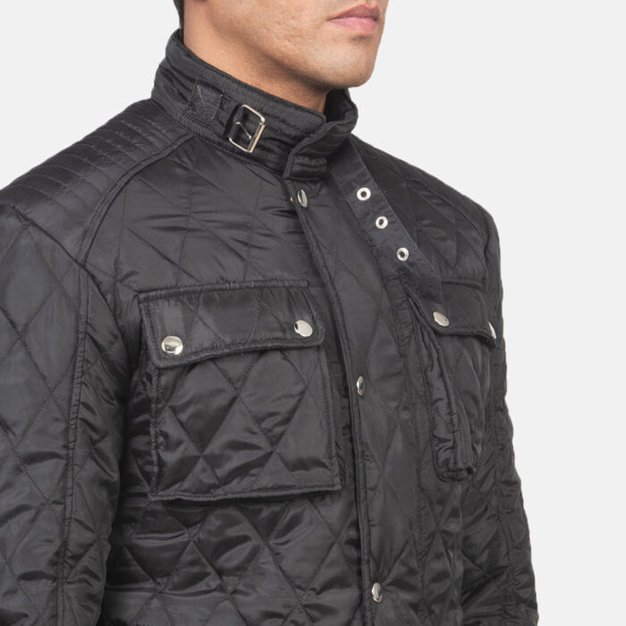 Nelson Quilted Black Windbreaker Jacket 6