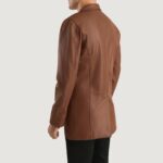 Ray Cutler Brown Leather Blazer 5