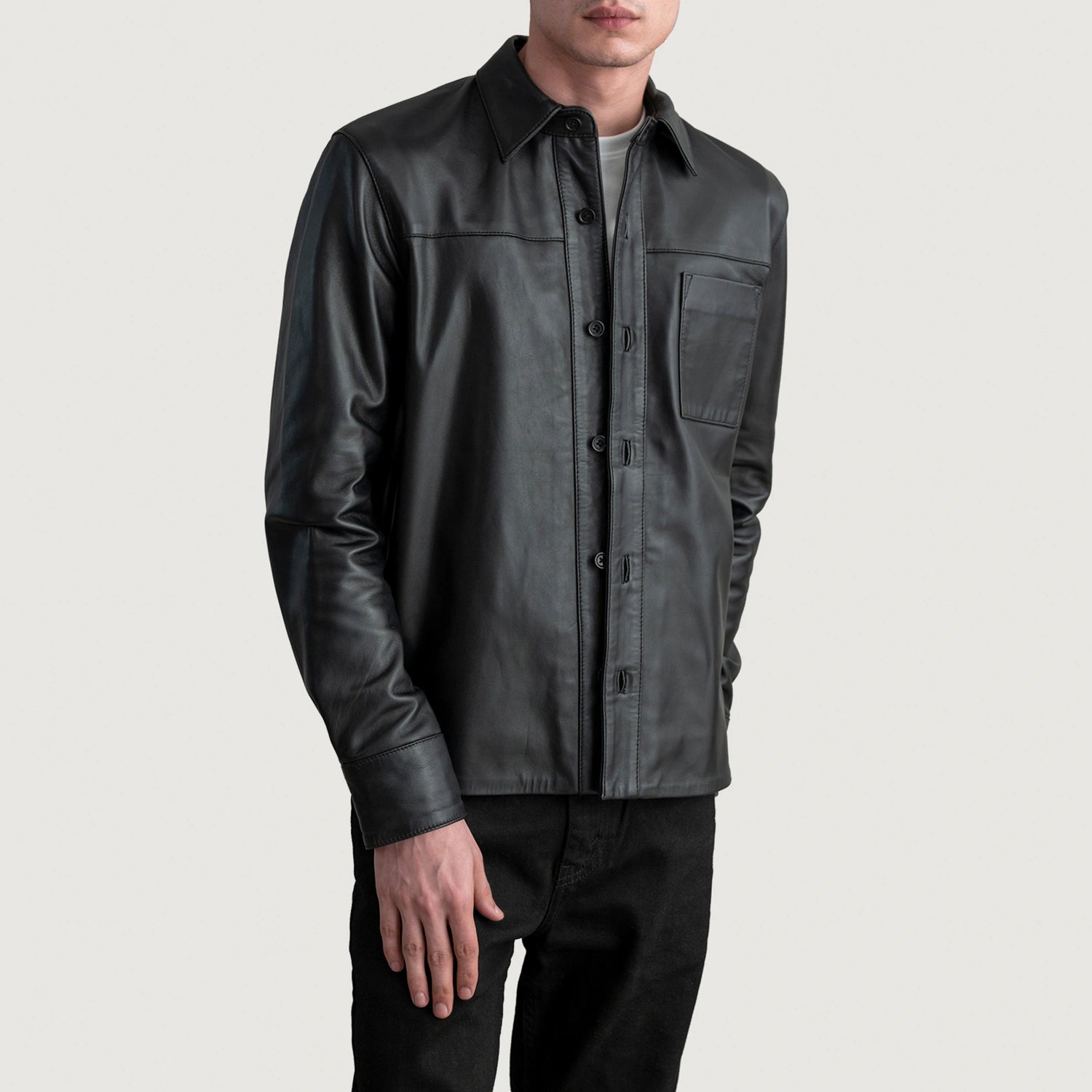Scout Black Leather Shirt 2