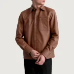 Scout Matte Brown Leather Shirt 3