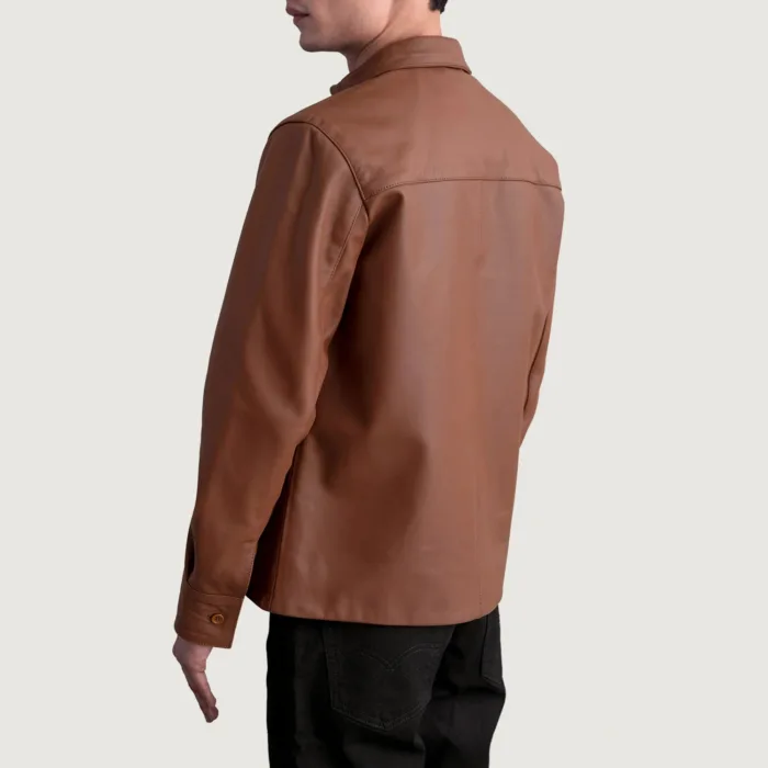Scout Matte Brown Leather Shirt 6