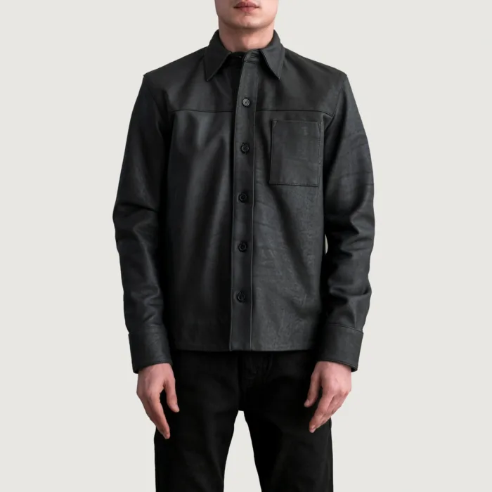 Scout Tumbled Black Leather Shirt 3