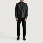 Scout Tumbled Black Leather Shirt 4