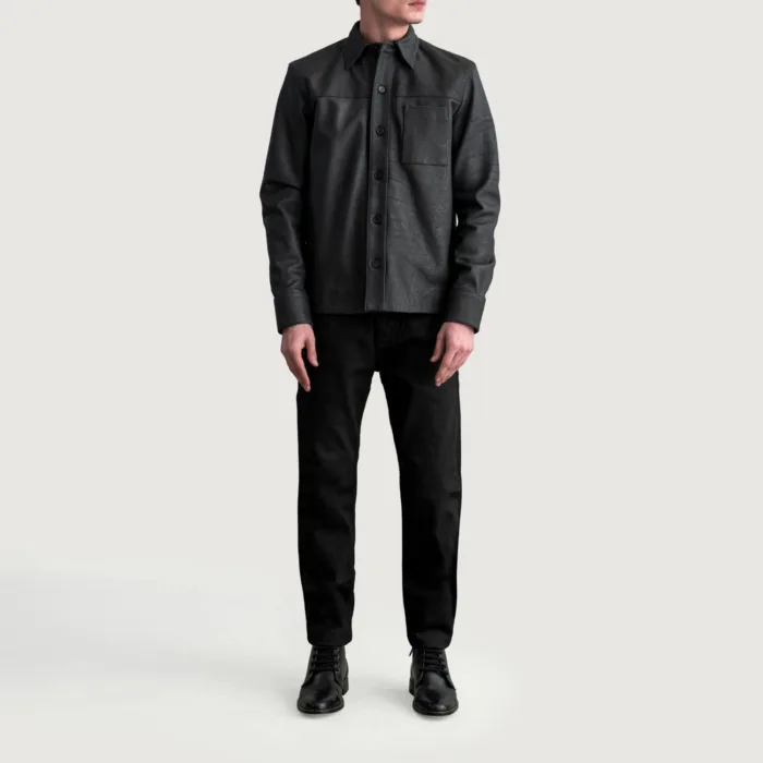 Scout Tumbled Black Leather Shirt 4