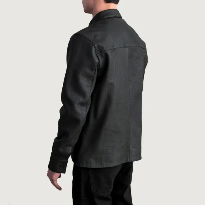 Scout Tumbled Black Leather Shirt 6