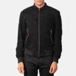 Shane Black Suede Bomber Jacket 4