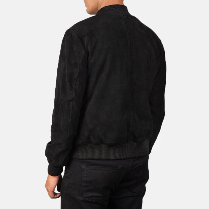 Shane Black Suede Bomber Jacket 5