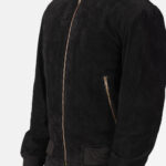 Shane Black Suede Bomber Jacket 6