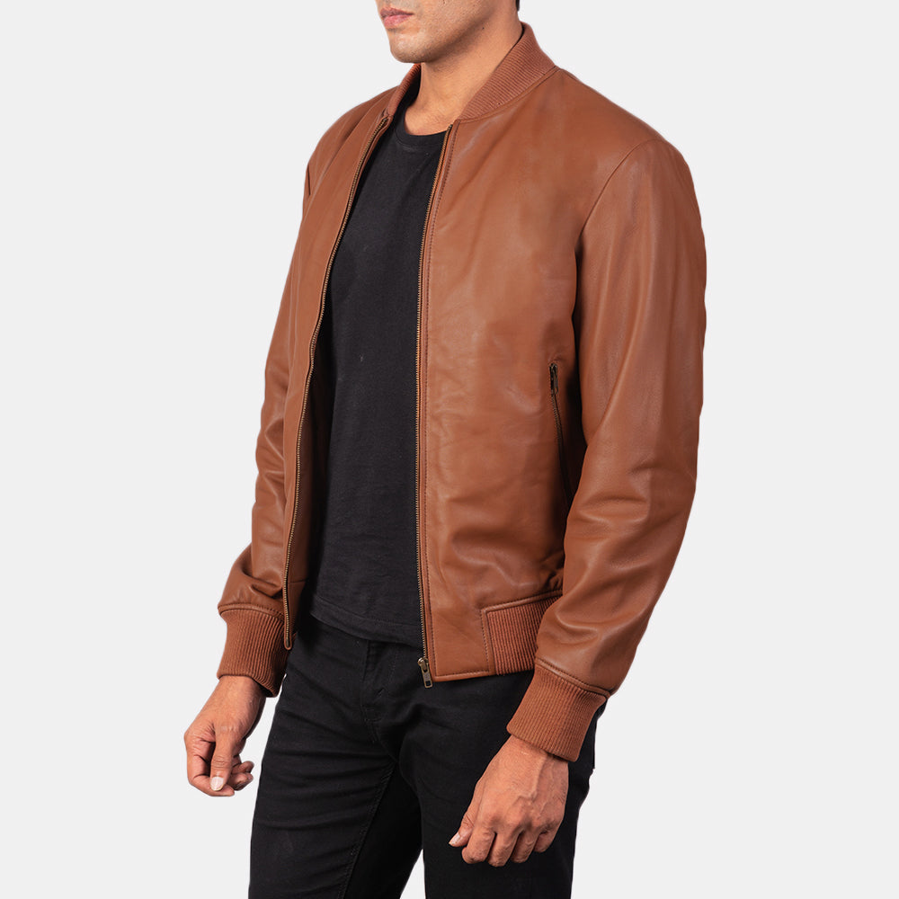 Shane Brown Leather Bomber Jacket 2
