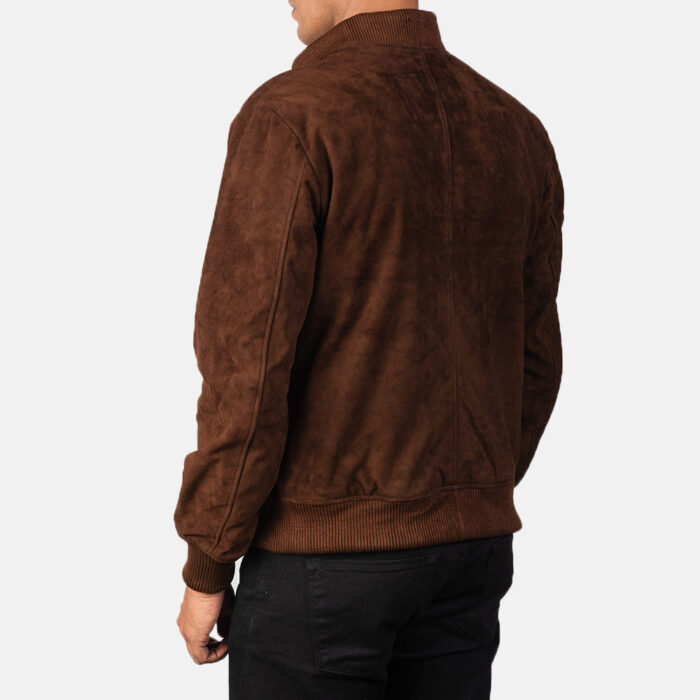 Shane Mocha Suede Bomber Jacket 5