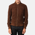 Shane Mocha Suede Bomber Jacket 4